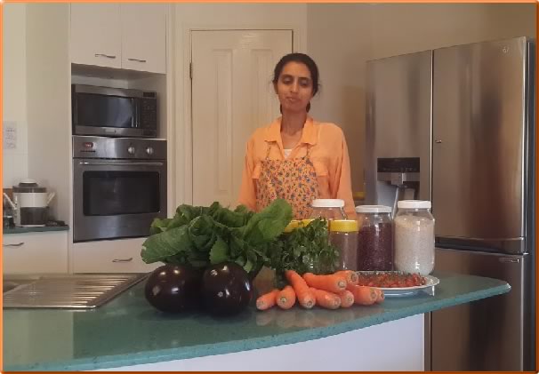Kamala Devi in Kitchen